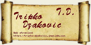 Tripko Džaković vizit kartica